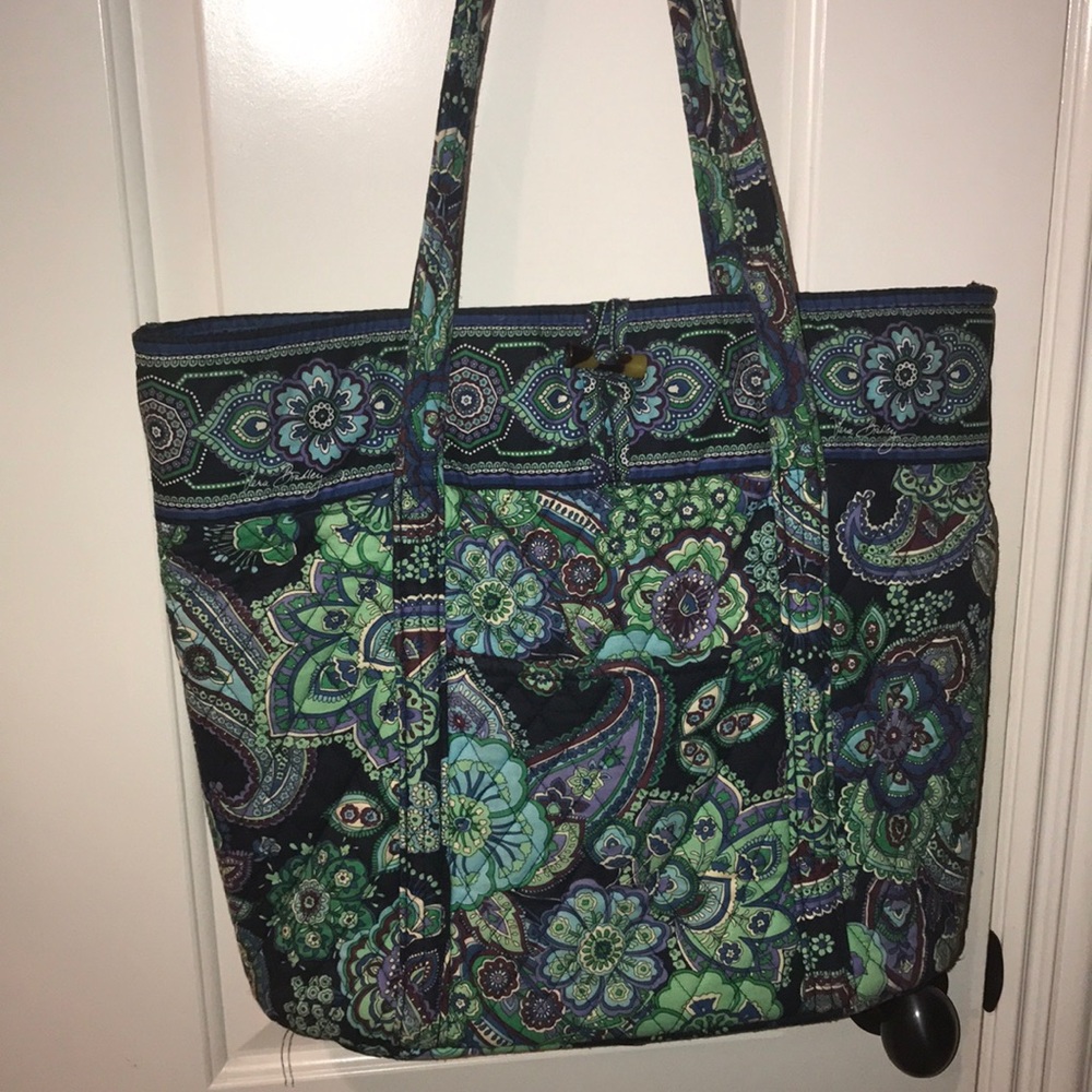 Green with accents of purple  Vera Bradley purse